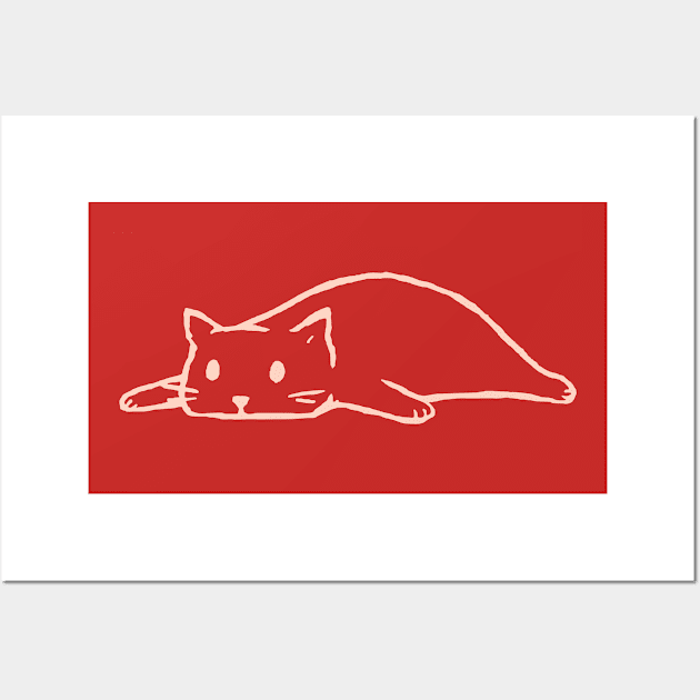 Lazy Kitty Wall Art by fernandaffp